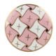 Pink and White Golden Checkerboard Cabinet Knob